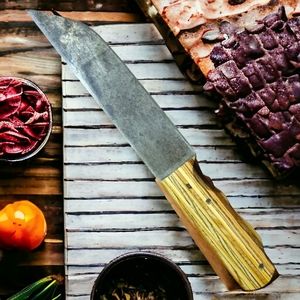 Handcrafted Grey Fox  Original Hardwood Kitchen Butcher Hunting Knive